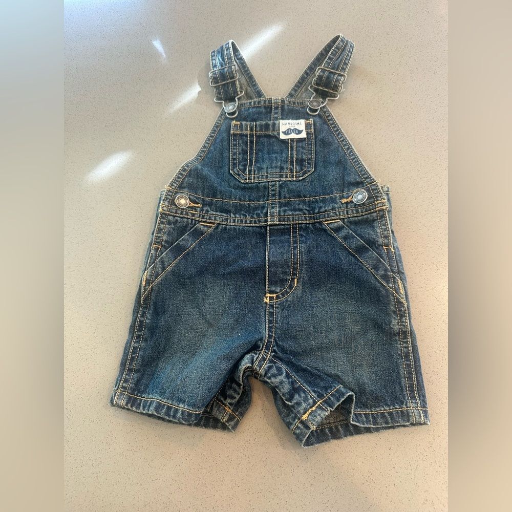 Carter's Baby Denim Short Overalls One Piece Size 6 Month